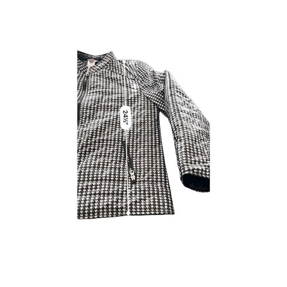 Chico's Reversible Black White Houndstooth lightweight Puffer jacket - Picture 4 of 8